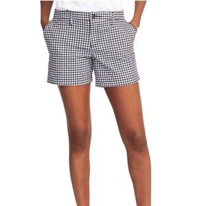 Old Navy Blue Gingham Check Everyday Chino Shorts Size 12 Style 391565 Stretch‎